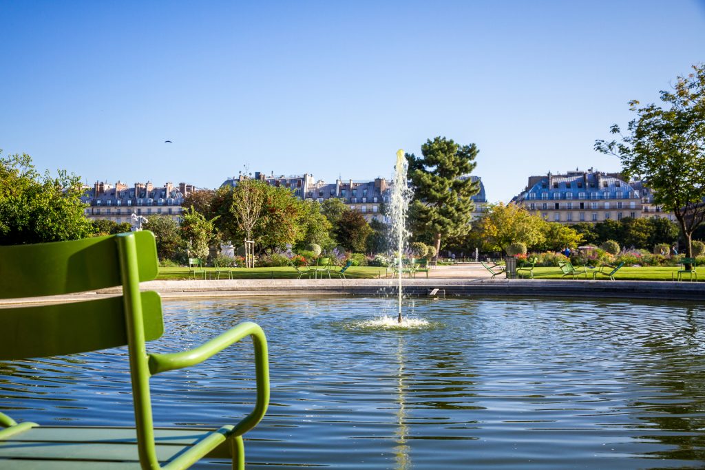 fountain in the Tuileries Gardens in Paris