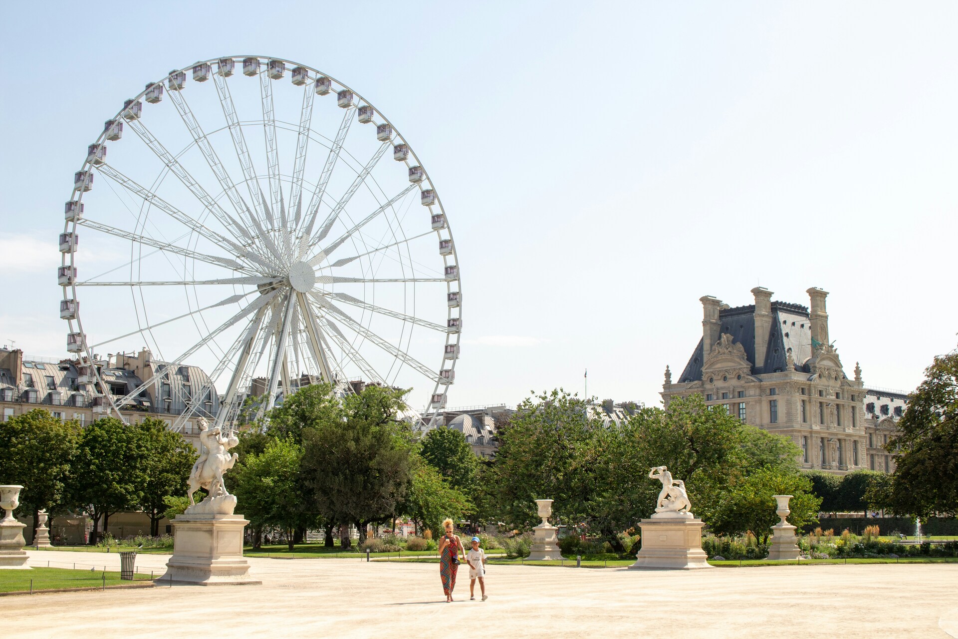 Tuileries Gardens and Louvre Museum